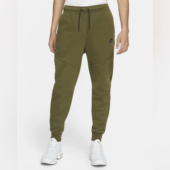 Nike Tech Fleece Joggers Sweatpants XL Olive Green - Picture 1 of 5